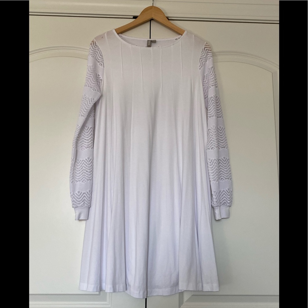 ASOS white maternity dress with detailed arms